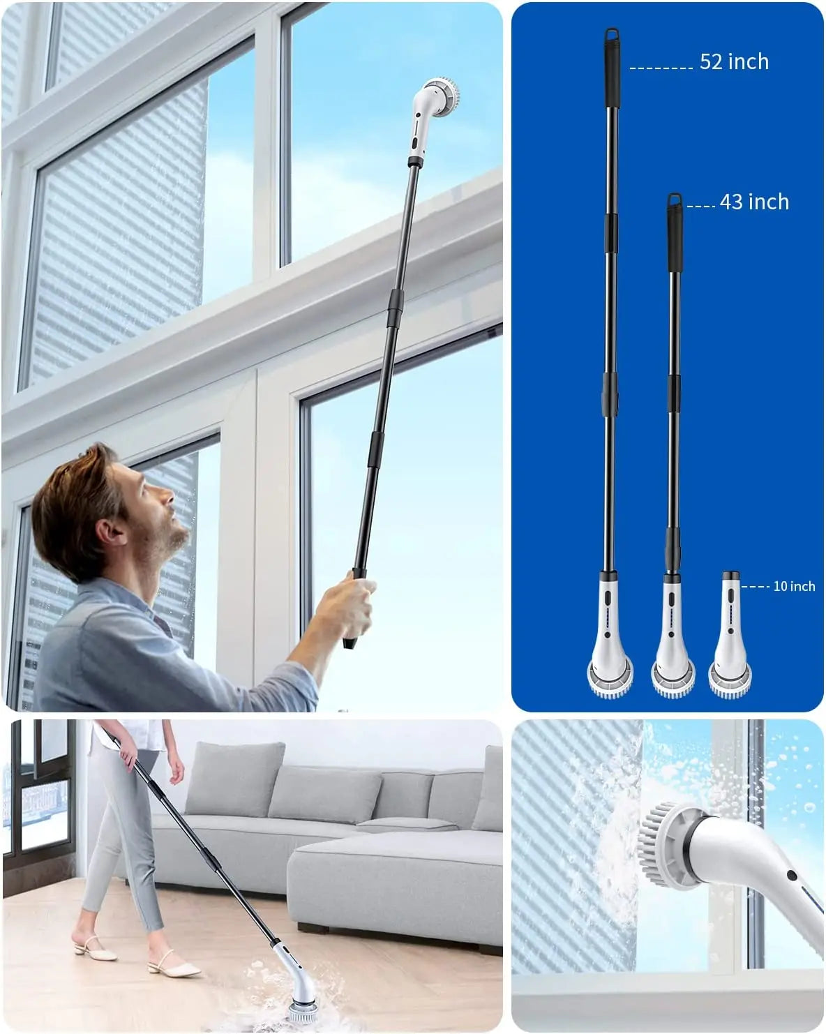 8-in-1 Multifunctional Electric Cleaning Brush USB Charging Household wash